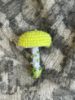 Picture of Crochet Lime Green Mushroom Beaded Brooch